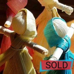 Handmade corn husk dolls